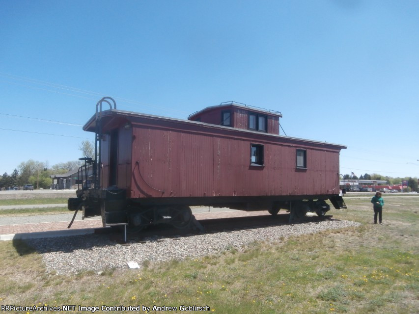 Dark Red Caboose & My Mom